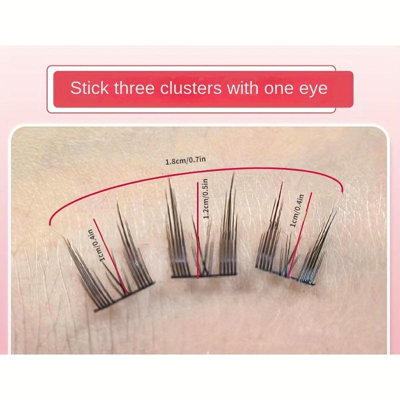 10 Rows Cluster Lashes Large Capacity False Eyelashes Natural Cross Lashes