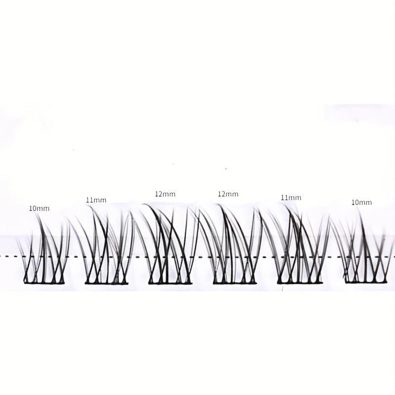10 Rows Cluster Lashes Large Capacity False Eyelashes Natural Cross Lashes