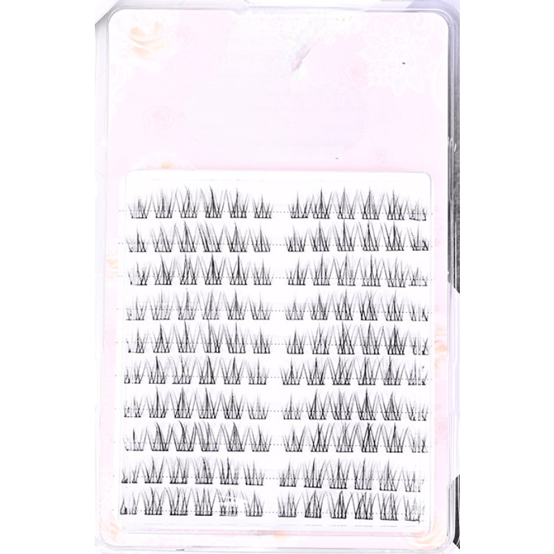 10 Rows Cluster Lashes Large Capacity False Eyelashes Natural Cross Lashes