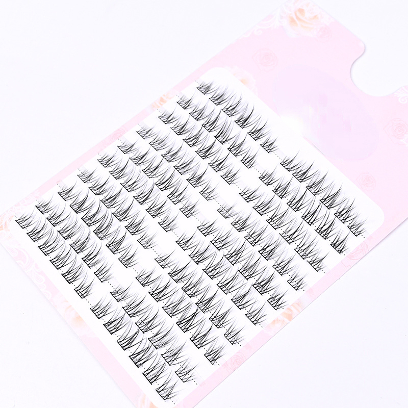 10 Rows Cluster Lashes Large Capacity False Eyelashes Natural Cross Lashes