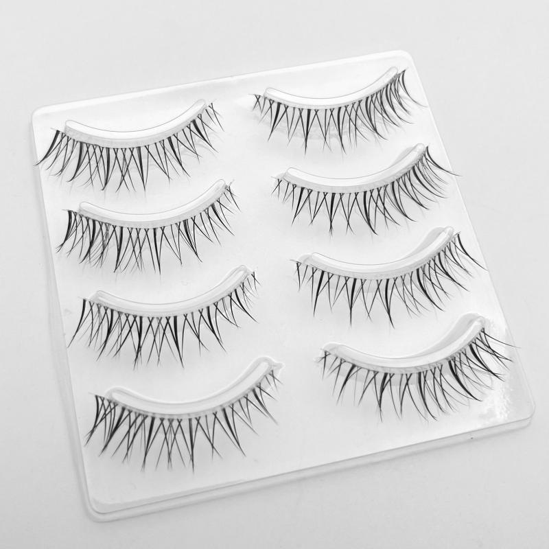 Anime Lashes Clear Stalk Wispy Manga Lashes Spiky