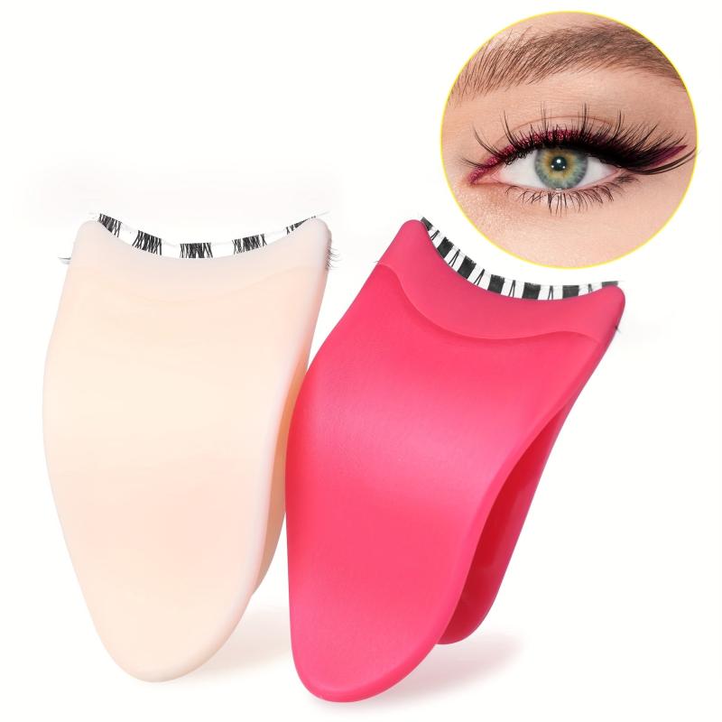 2 Pcs False Eyelashes Applicator Tool For Lashes Extension, Beige