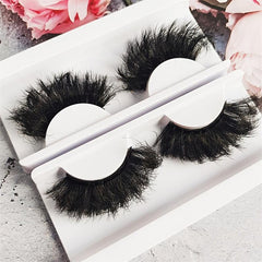 25MM Fluffy Thick Faux Mink False Eyelashes for Stage Performance