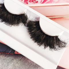 25MM Fluffy Thick Faux Mink False Eyelashes for Stage Performance