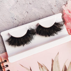 25MM Fluffy Thick Faux Mink False Eyelashes for Stage Performance