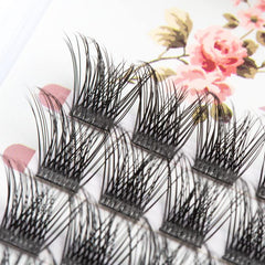 10-16mm D Curl DIY Clusters Eyelash Extension Dovetail Segmented Lashes
