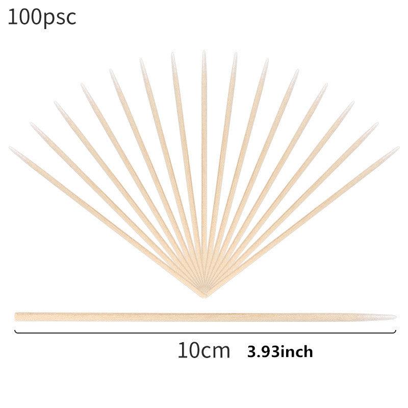 100pcs Long Wooden Swabs for Makeup & Cosmetic Remover Tool