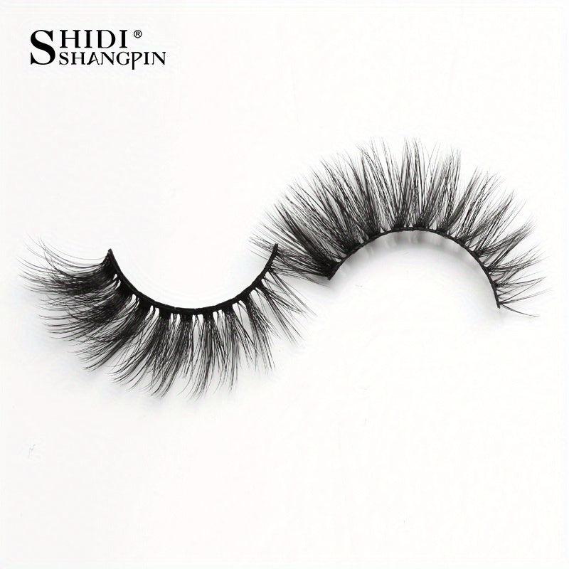10 Pairs 3D Faux Mink Lashes Natural Soft Green Box Packaging