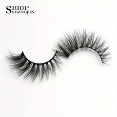 10 Pairs 3D Faux Mink Lashes Natural Soft Green Box Packaging