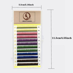 Colorful Lashes 0.07mm Eyelash Extension 8-15mm Mix Soft False Eyelashes