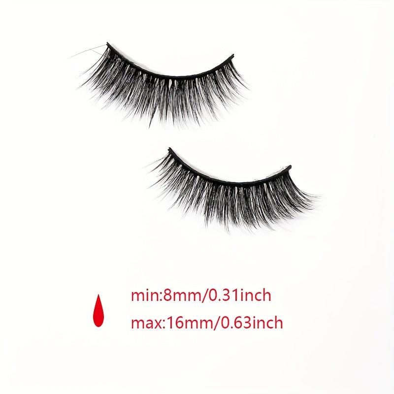 4 Pairs Cat Eye Lashes Criss Cross Wispy Natural Look False Eyelashes