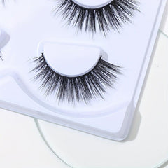 4 Pairs Cat Eye Lashes Criss Cross Wispy Natural Look False Eyelashes