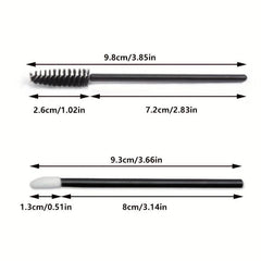 10pcs Eyebrow Eyelash Brushes Dual Ended Eye Lip Makeup Brush Set