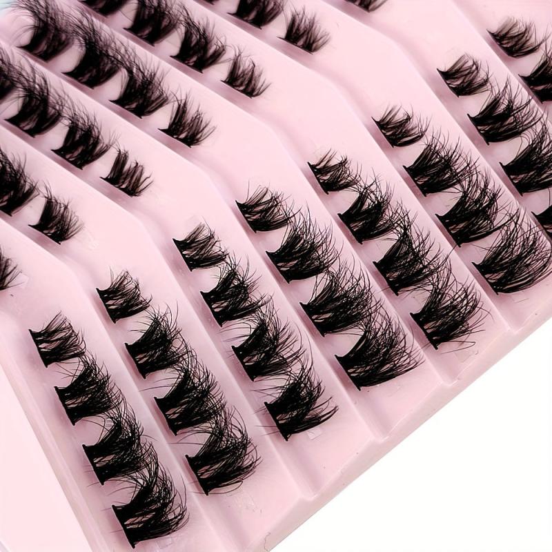 Fluffy Individual Cluster Lashes 3D Mink False Eyelashes Extension Makeup
