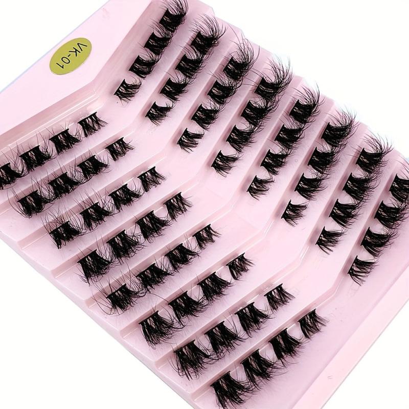 Fluffy Individual Cluster Lashes 3D Mink False Eyelashes Extension Makeup