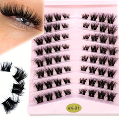 Fluffy Individual Cluster Lashes 3D Mink False Eyelashes Extension Makeup