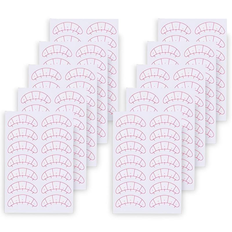 10 Sheets Eyelash Extension Paper Patches 3D Under Eye Pads