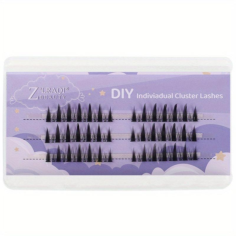 3 Rows Natural Slim False Eyelashes with Demon Feather Fan Flame