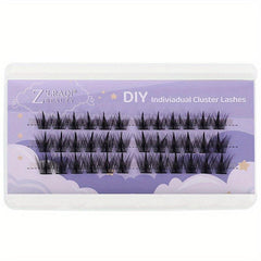3 Rows Natural Slim False Eyelashes with Demon Feather Fan Flame