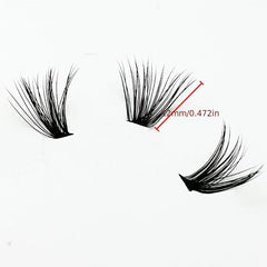 200 Clusters Lashes 40D 12mm D Curling Individual Lashes Extensions