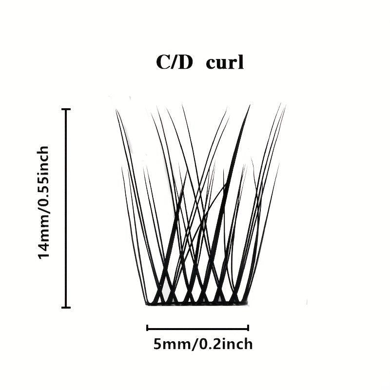10 16mm Lash Clusters, Natural False Eyelashes, 12pcs, DIY Extension