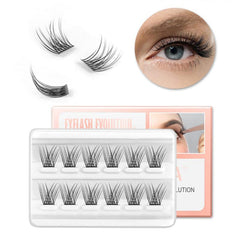10 16mm Lash Clusters, Natural False Eyelashes, 12pcs, DIY Extension