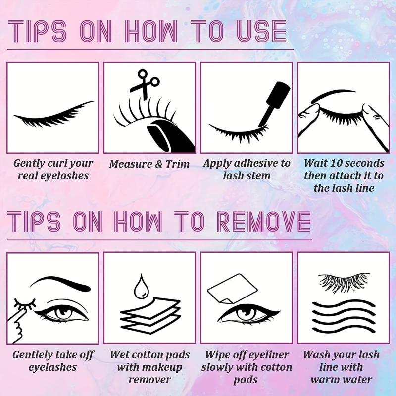 5 Pairs Fluffy Cat Eye False Eyelashes for Eye Opening Makeup