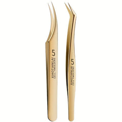 3Pcs Eyelash Extension Tweezers Set with Storage Box