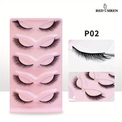 Cat Eye Lashes 5 Pairs Winged Wispy Natural False Eyelashes Makeup