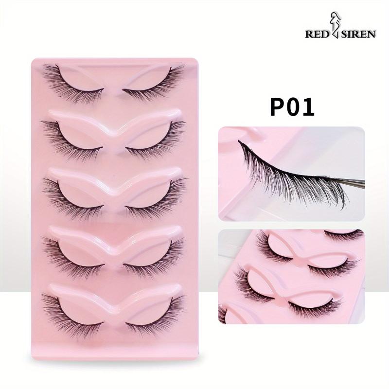 Cat Eye Lashes 5 Pairs Winged Wispy Natural False Eyelashes Makeup