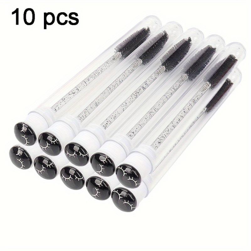 10 PCS Reusable Eyebrow Brush Tubes with Resin Drill