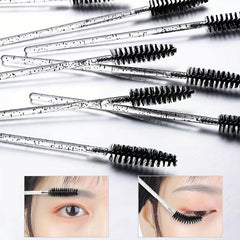 10 PCS Reusable Eyebrow Brush Tubes with Resin Drill