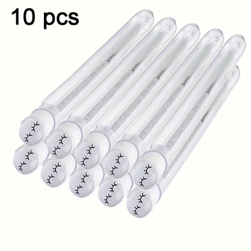 10 PCS Reusable Eyebrow Brush Tubes with Resin Drill