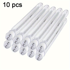 10 PCS Reusable Eyebrow Brush Tubes with Resin Drill