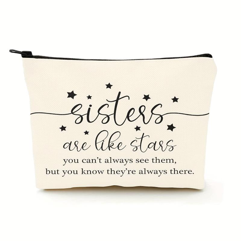 Makeup Bag Case Zipper for Sister Birthday Cosmetic Bag