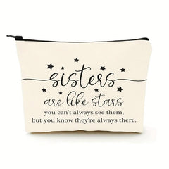 Makeup Bag Case Zipper for Sister Birthday Cosmetic Bag
