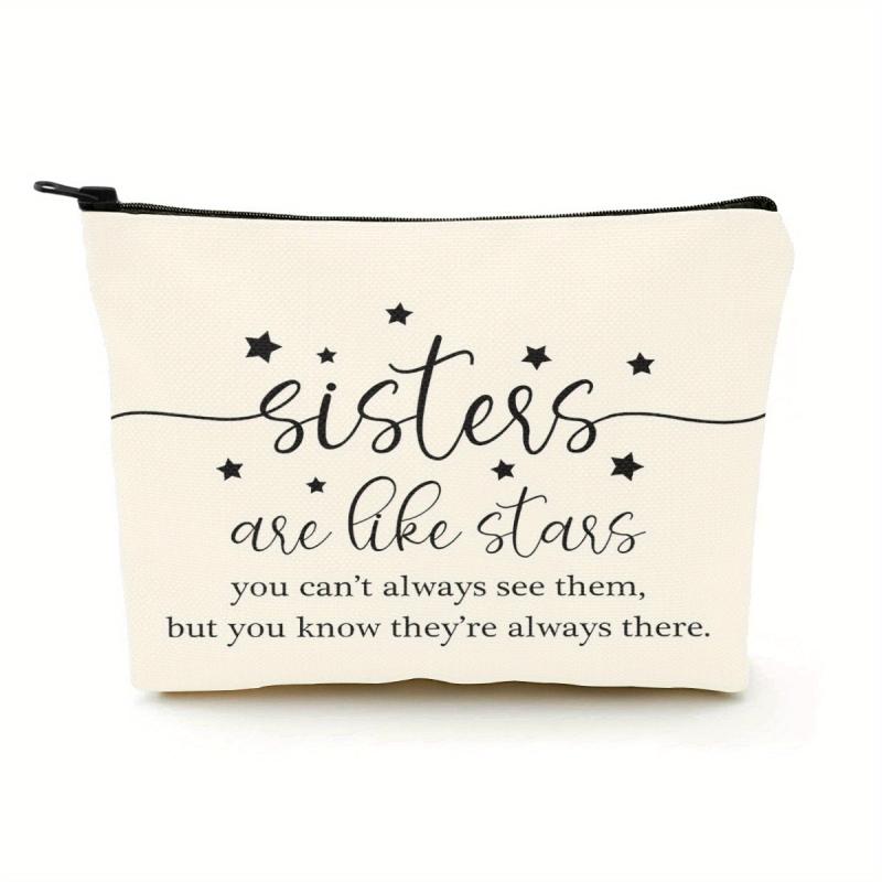 Makeup Bag Case Zipper for Sister Birthday Cosmetic Bag