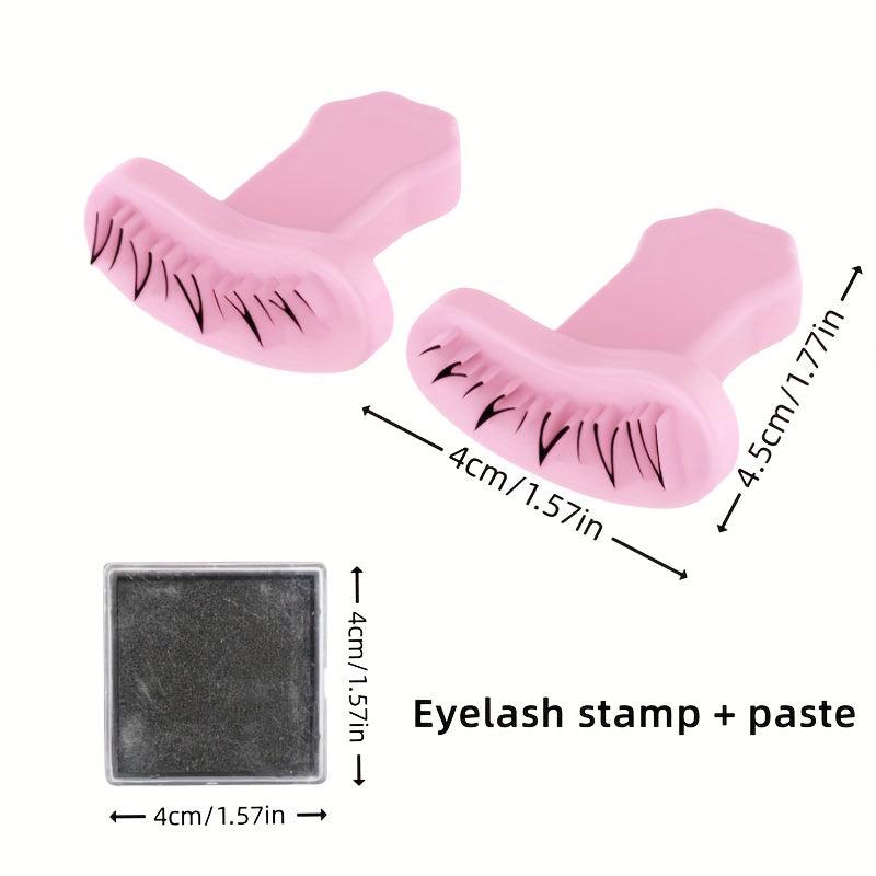 2pcs Lower Eyelash Stamp Makeup Tool Silicone Eyelash Stamp