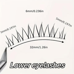 Natural Simulated False Eyelashes for Bridal Makeup