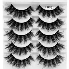 5 Pairs 8D Faux Mink False Eyelashes Dramatic Volume Fuffy Lashes