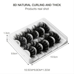 5 Pairs 8D Faux Mink False Eyelashes Dramatic Volume Fuffy Lashes