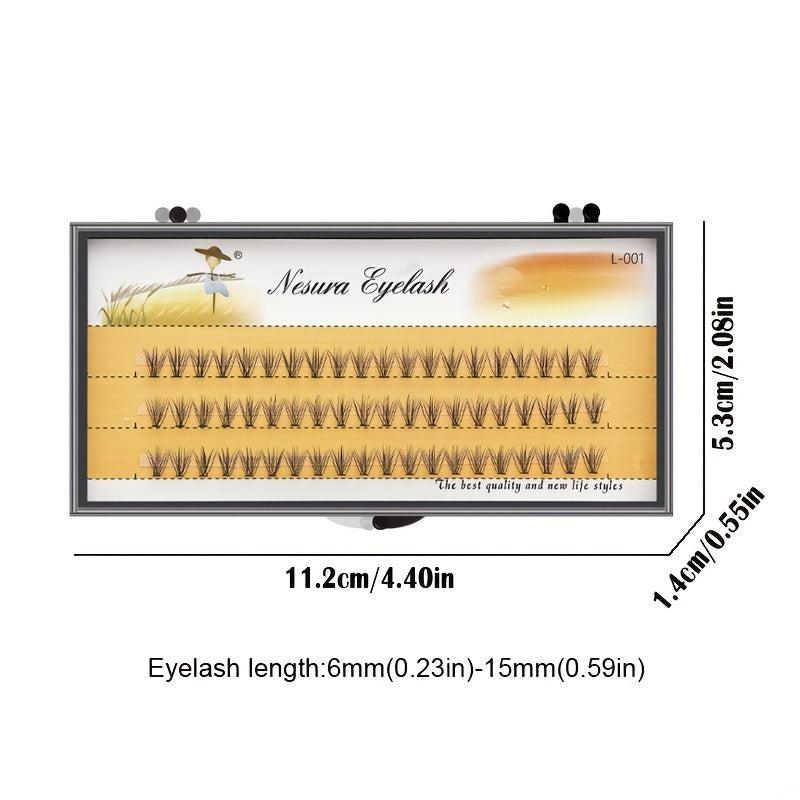 60pcs Clusters Eyelashes Natural Thick False Eyelashes Segmented Lashes