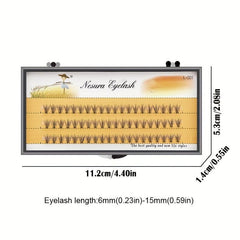60pcs Clusters Eyelashes Natural Thick False Eyelashes Segmented Lashes