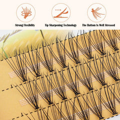 60pcs Clusters Eyelashes Natural Thick False Eyelashes Segmented Lashes