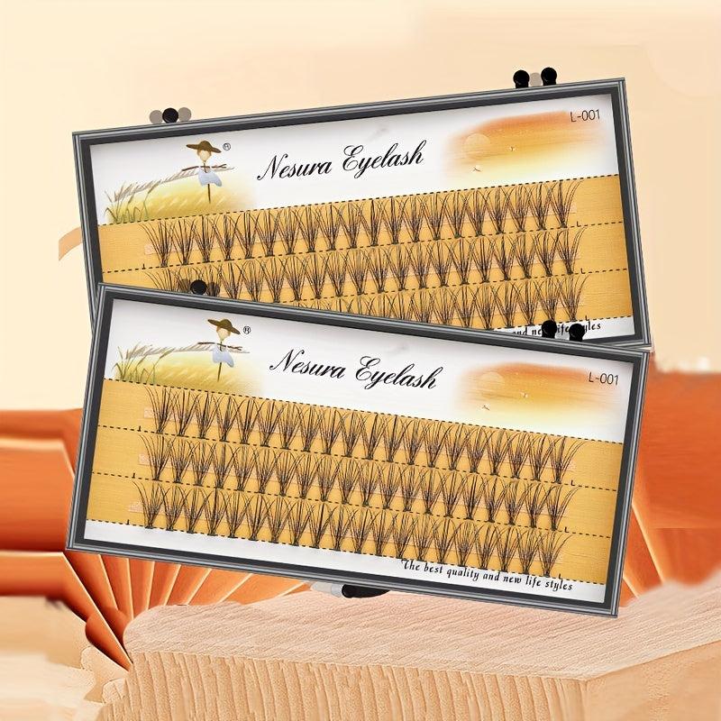 60pcs Clusters Eyelashes Natural Thick False Eyelashes Segmented Lashes