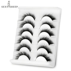 6 Pairs 3D Mink False Eyelashes Fox Eye Cat Eye Look