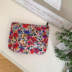 Floral Cosmetic Bag Makeup Case Organizer Travel Toiletry Pouch