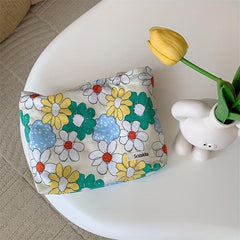 Floral Cosmetic Bag Makeup Case Organizer Travel Toiletry Pouch