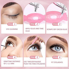 Individual Eyelashes Mixed 4 Types w/ Glue 296pcs