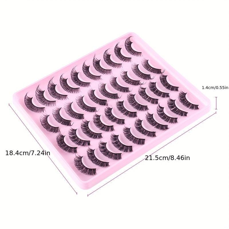 20 Pairs Fluffy 3D Mink Lashes for Daily Dating & Wedding Makeup
